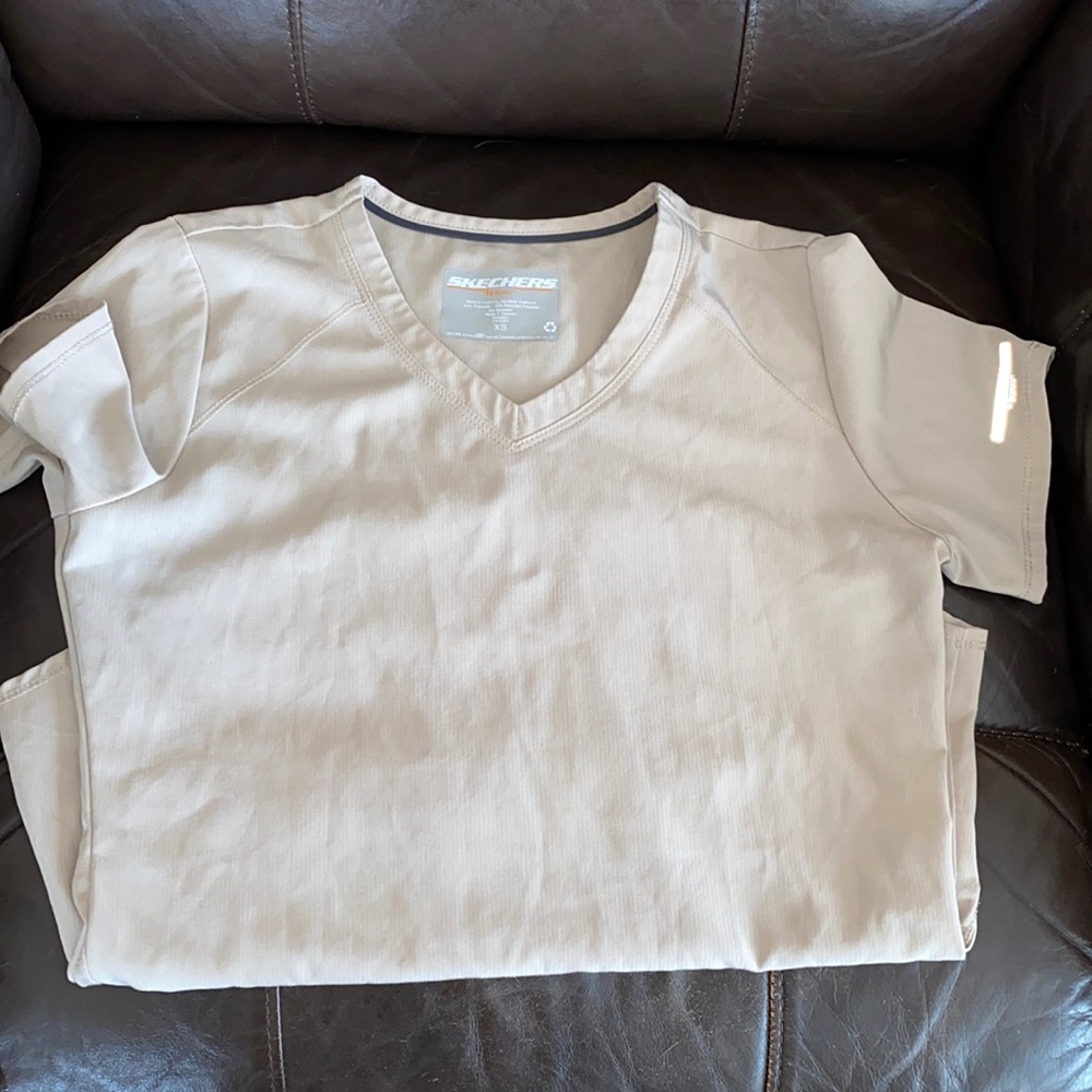 Skechers by barco tan scrub top